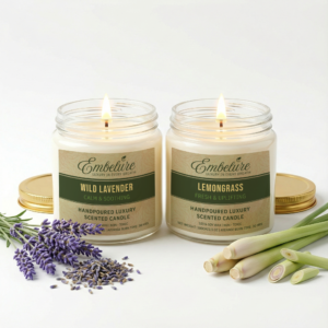 unwind & refresh candle set – lavender & lemongrass mood candles