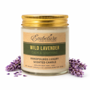 wild lavender scented candle for home