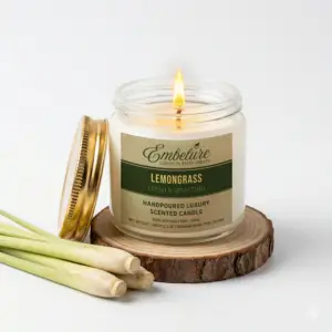 glass jar scented candle