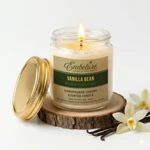 vanilla scented soy wax candle