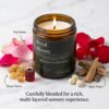 rose absolute amber powdery musk candle