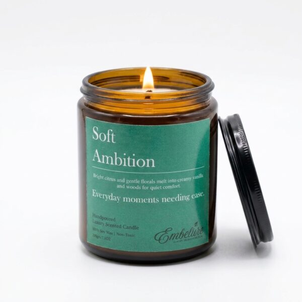 soft ambition luxury candle 200g embelure